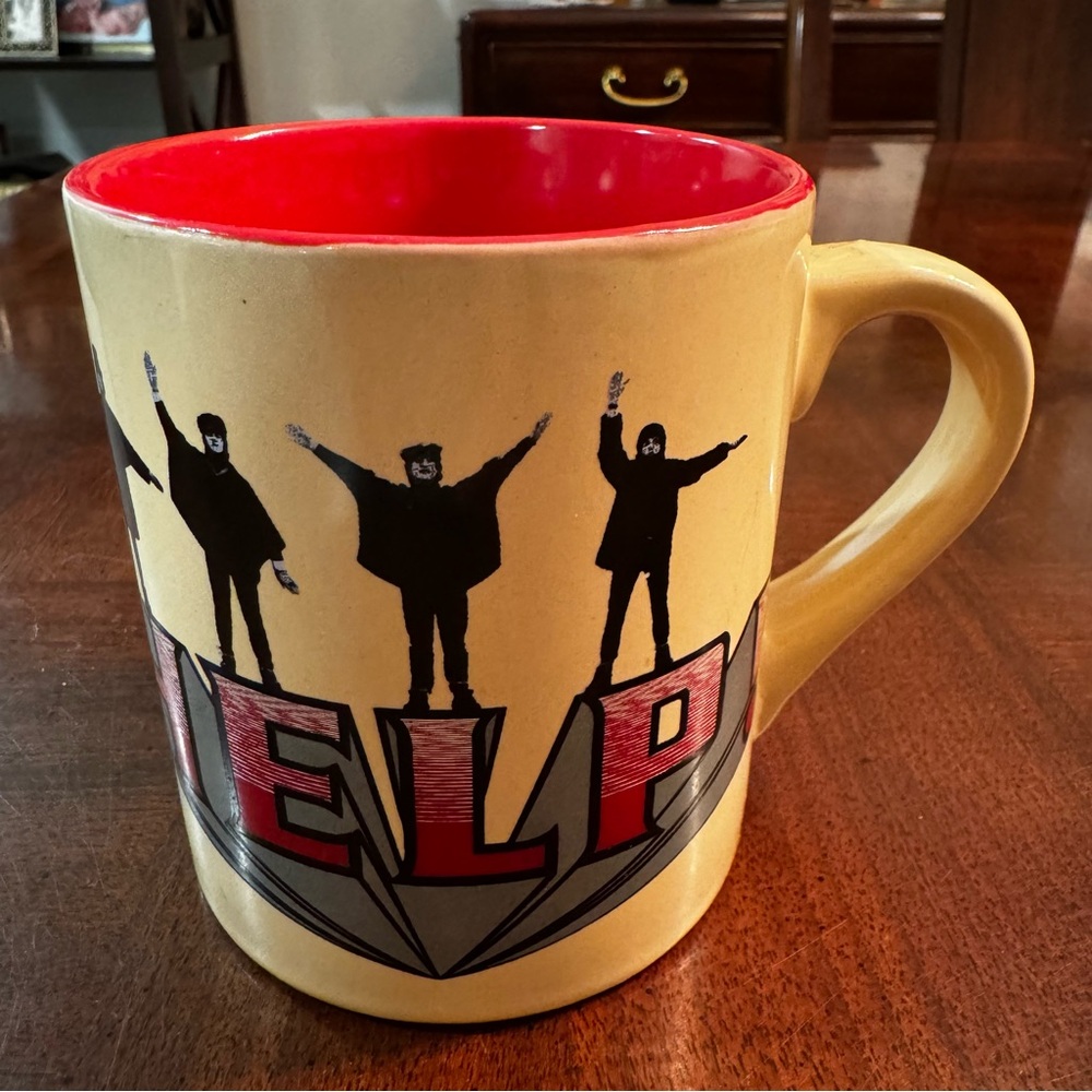 Beatles "HELP" Coffee Tea Mug Cup 2012 Avela 12oz